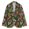 Tropical Hawaii Pineapple Pattern Print Men's Cotton Blazer