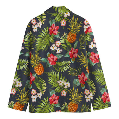 Tropical Hawaii Pineapple Pattern Print Men's Cotton Blazer