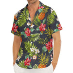 Tropical Hawaii Pineapple Pattern Print Men's Deep V-Neck Shirt