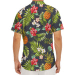 Tropical Hawaii Pineapple Pattern Print Men's Deep V-Neck Shirt
