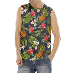 Tropical Hawaii Pineapple Pattern Print Men's Fitness Tank Top