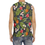 Tropical Hawaii Pineapple Pattern Print Men's Fitness Tank Top