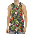 Tropical Hawaii Pineapple Pattern Print Men's Muscle Tank Top