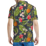 Tropical Hawaii Pineapple Pattern Print Men's Polo Shirt