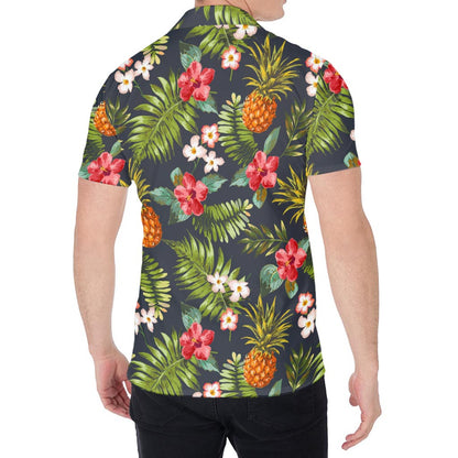 Tropical Hawaii Pineapple Pattern Print Men's Shirt