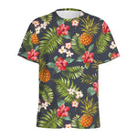 Tropical Hawaii Pineapple Pattern Print Men's Sports T-Shirt
