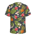 Tropical Hawaii Pineapple Pattern Print Men's Sports T-Shirt