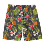 Tropical Hawaii Pineapple Pattern Print Men's Swim Trunks