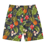 Tropical Hawaii Pineapple Pattern Print Men's Swim Trunks
