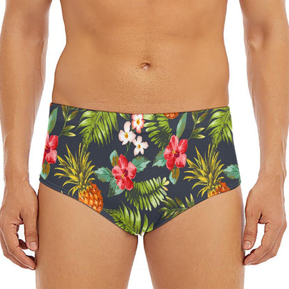 Tropical Hawaii Pineapple Pattern Print Men's Triangle Swim Briefs