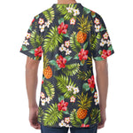 Tropical Hawaii Pineapple Pattern Print Men's Velvet T-Shirt