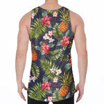 Tropical Hawaii Pineapple Pattern Print Men's Velvet Tank Top