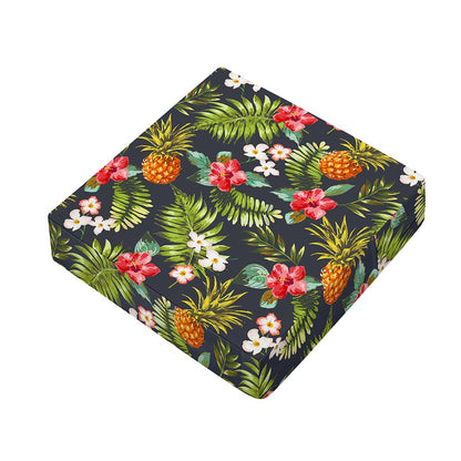 Tropical Hawaii Pineapple Pattern Print Outdoor Seat Cushion Cover