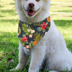 Tropical Hawaii Pineapple Pattern Print Over The Collar Dog Bandana