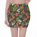 Tropical Hawaii Pineapple Pattern Print Pencil Mini Skirt
