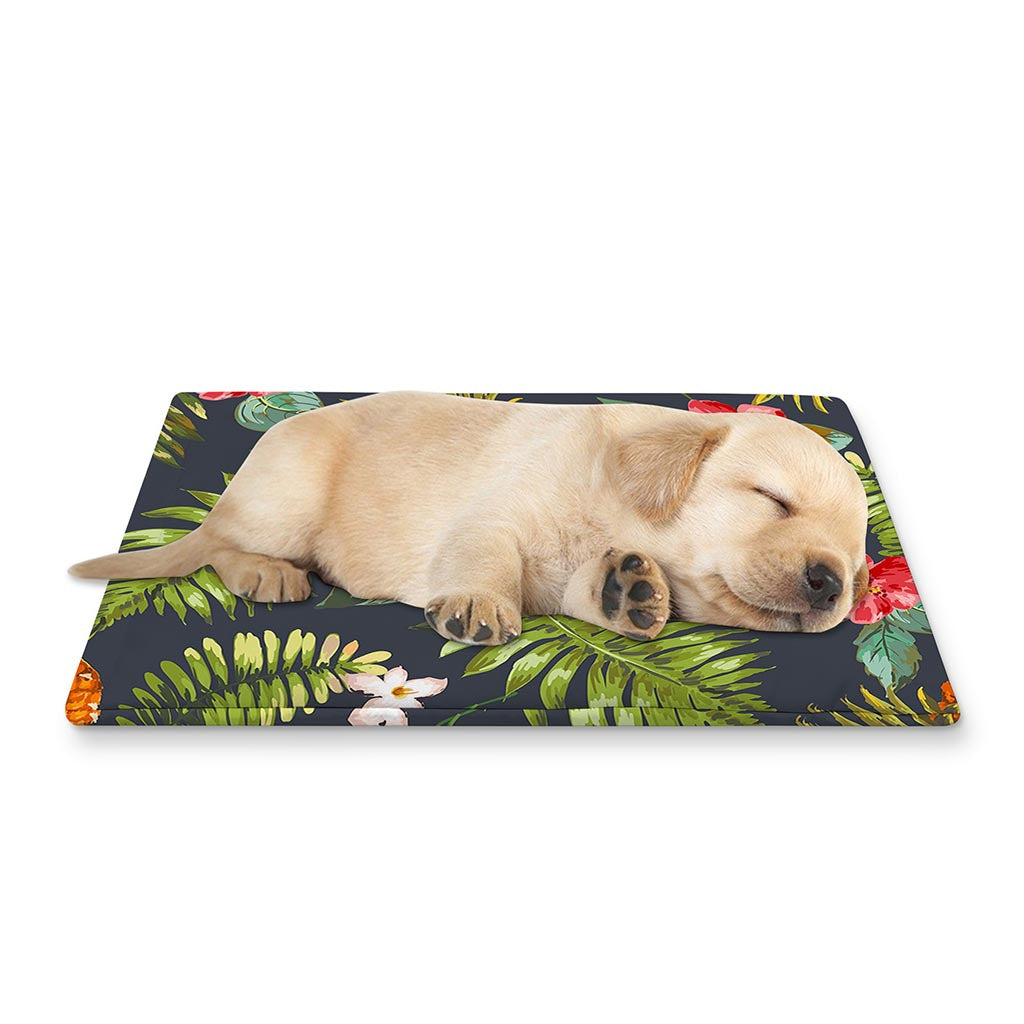 Tropical Hawaii Pineapple Pattern Print Pet Cooling Mat Cover