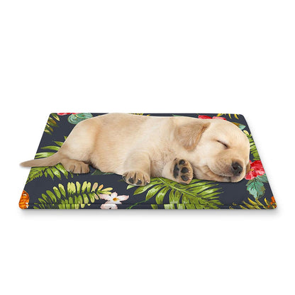 Tropical Hawaii Pineapple Pattern Print Pet Cooling Mat Cover