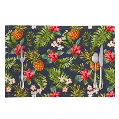 Tropical Hawaii Pineapple Pattern Print Placemat