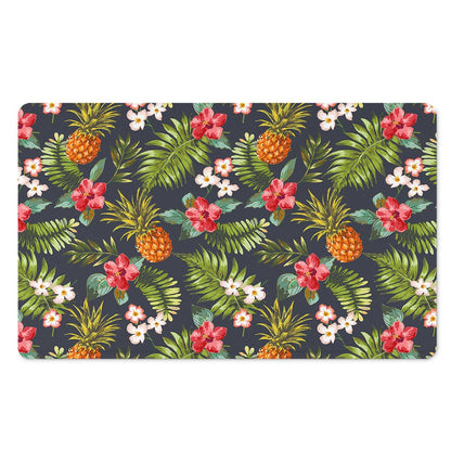 Tropical Hawaii Pineapple Pattern Print Polyester Doormat