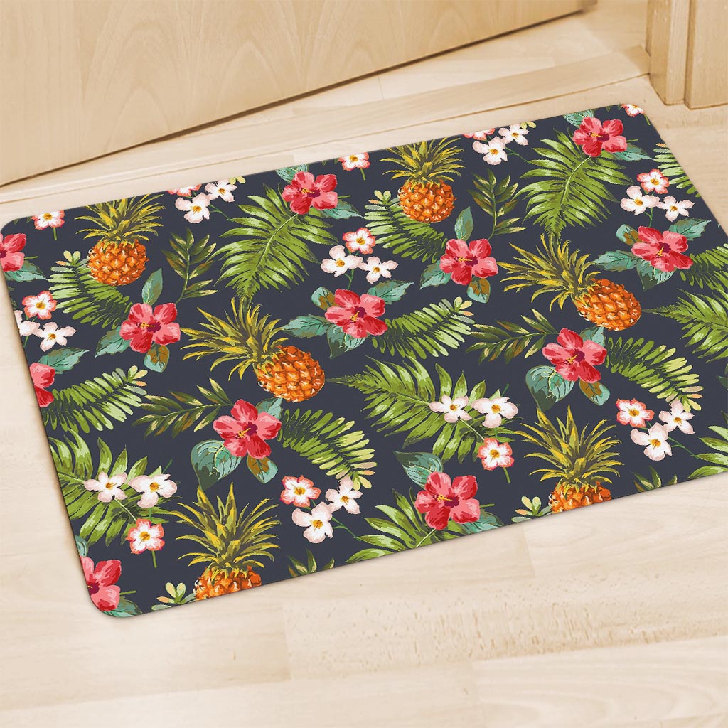 Tropical Hawaii Pineapple Pattern Print Polyester Doormat