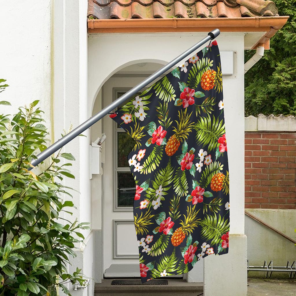 Tropical Hawaii Pineapple Pattern Print Polyester Flag
