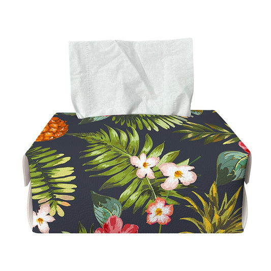 Tropical Hawaii Pineapple Pattern Print Rectangle Tissue Box Cover