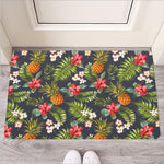 Tropical Hawaii Pineapple Pattern Print Rubber Doormat