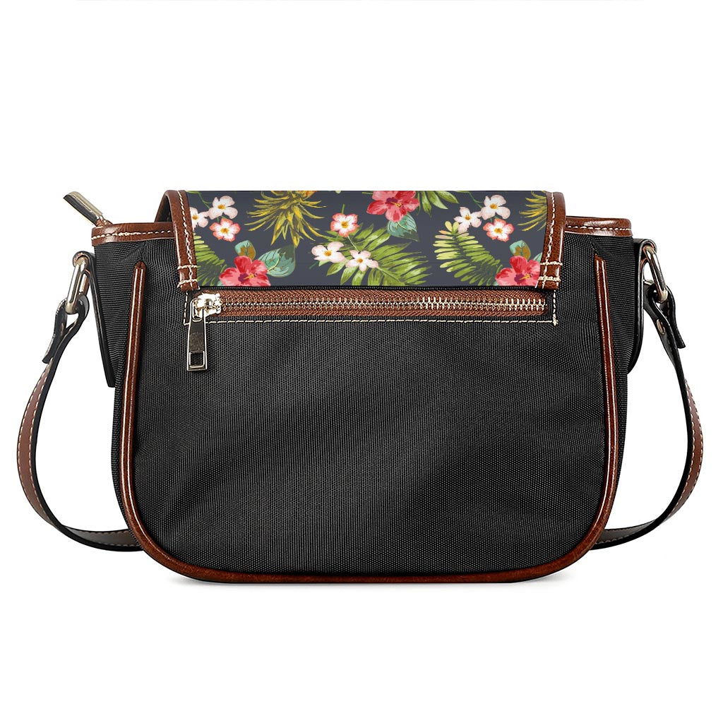 Tropical Hawaii Pineapple Pattern Print Saddle Bag