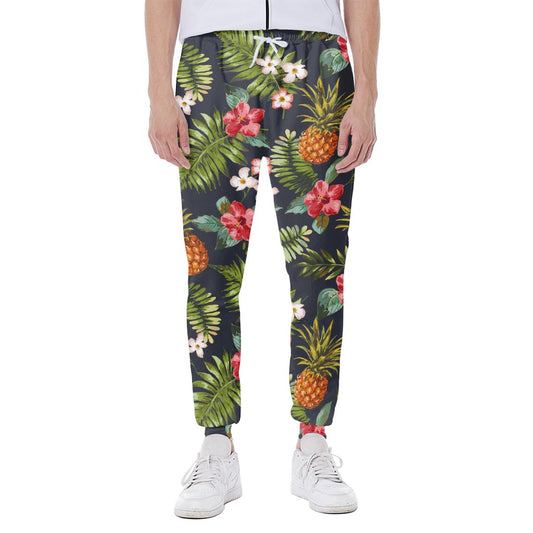 Tropical Hawaii Pineapple Pattern Print Scuba Joggers