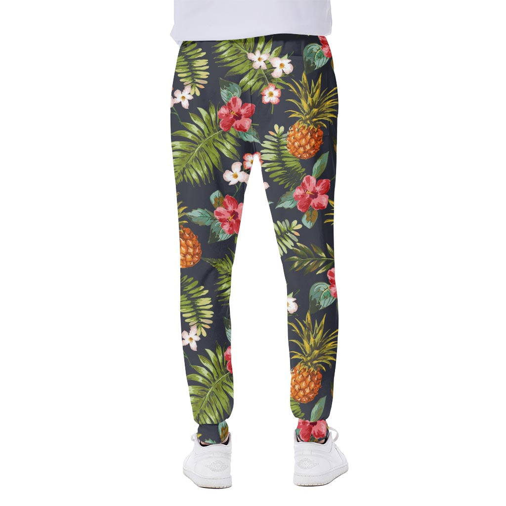 Tropical Hawaii Pineapple Pattern Print Scuba Joggers