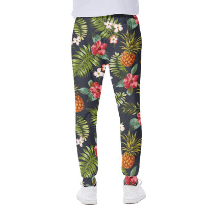 Tropical Hawaii Pineapple Pattern Print Scuba Joggers