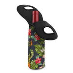 Tropical Hawaii Pineapple Pattern Print Single Neoprene Wine Tote
