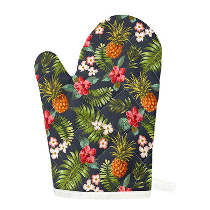 Tropical Hawaii Pineapple Pattern Print Single Oven Mitt