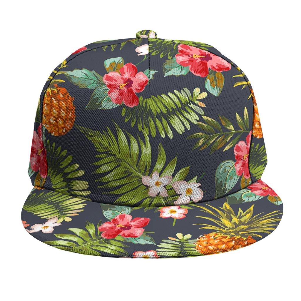 Tropical Hawaii Pineapple Pattern Print Snapback Cap