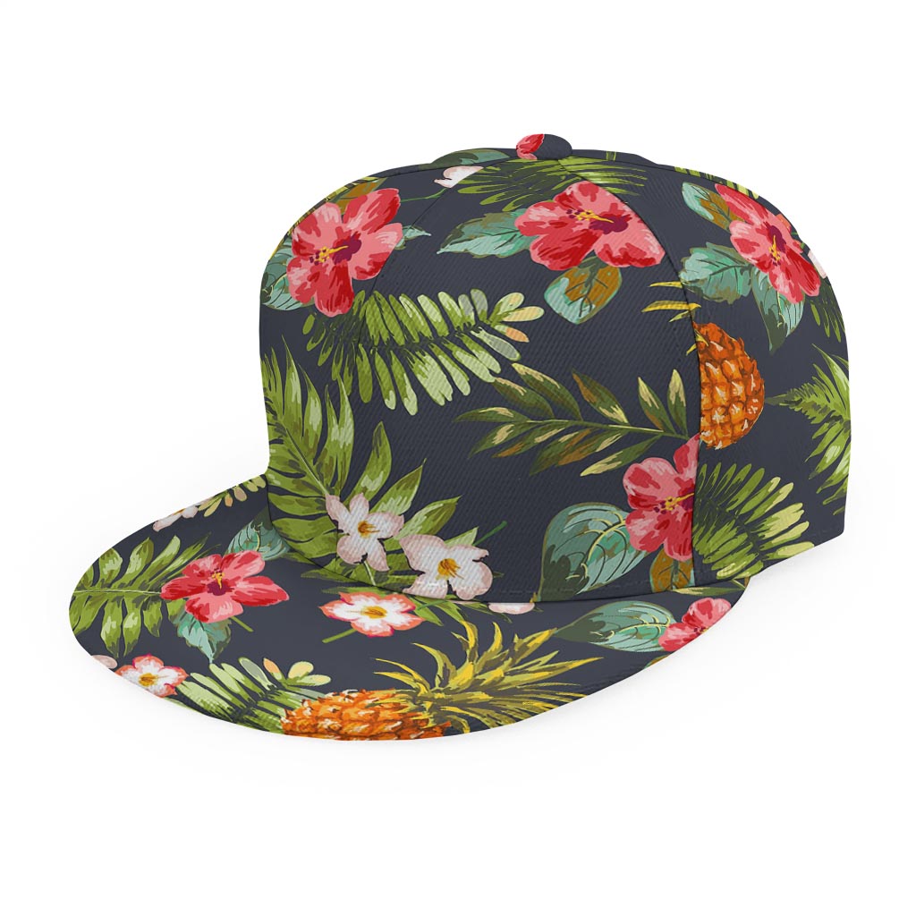 Tropical Hawaii Pineapple Pattern Print Snapback Cap