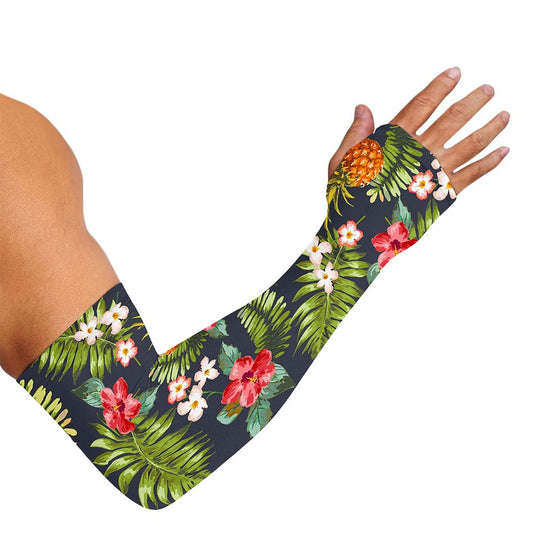 Tropical Hawaii Pineapple Pattern Print Sun Protection Arm Sleeves