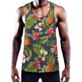 Tropical Hawaii Pineapple Pattern Print Men's Workout Tank Top
