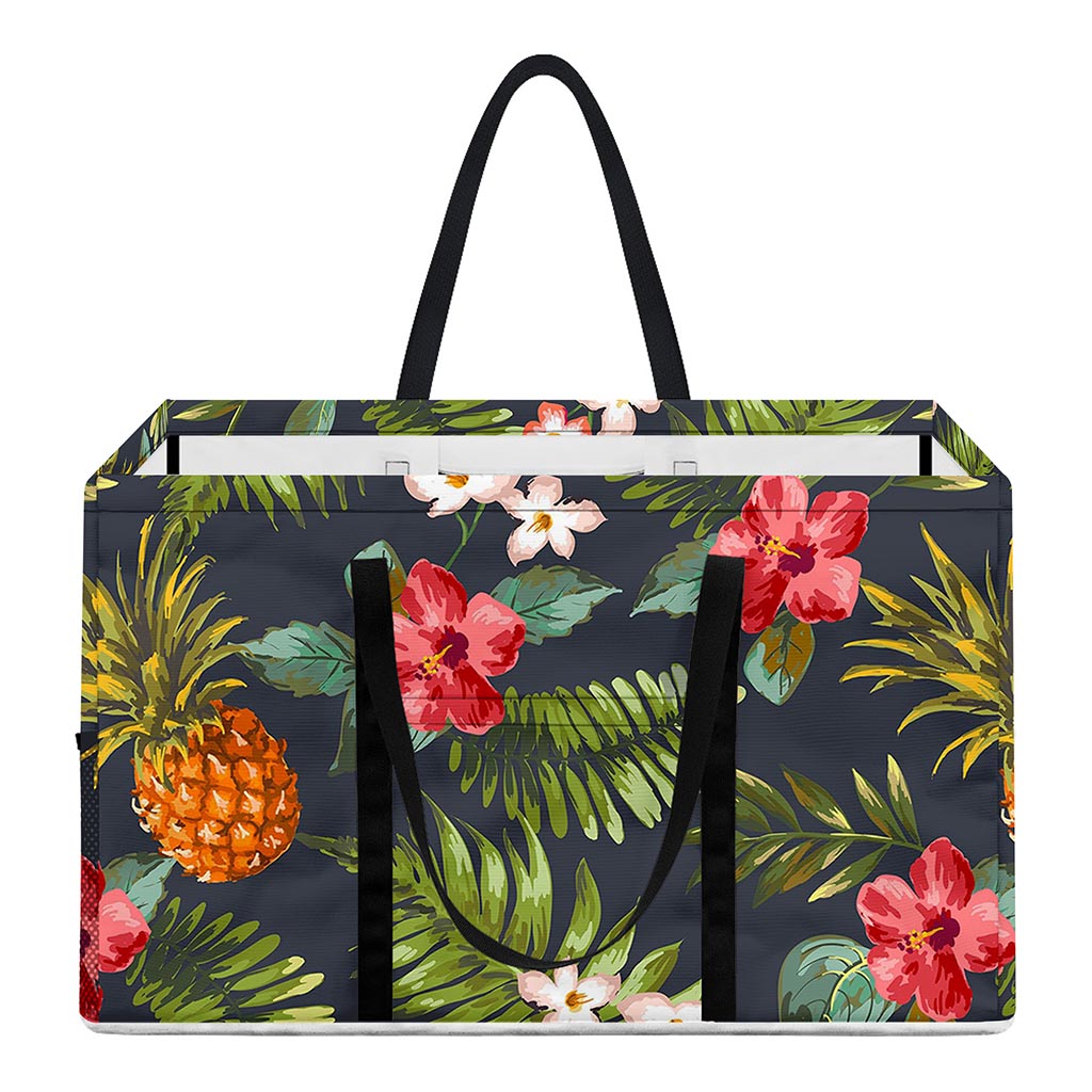 Tropical Hawaii Pineapple Pattern Print Utility Tote Bag