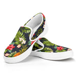 Tropical Hawaii Pineapple Pattern Print White Slip On Sneakers