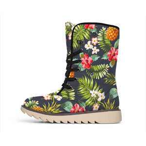 Tropical Hawaii Pineapple Pattern Print Winter Boots