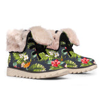 Tropical Hawaii Pineapple Pattern Print Winter Boots