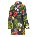 Tropical Hawaii Pineapple Pattern Print Women's Bathrobe