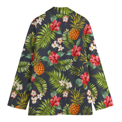 Tropical Hawaii Pineapple Pattern Print Women's Blazer