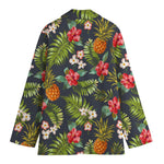 Tropical Hawaii Pineapple Pattern Print Women's Cotton Blazer