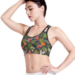 Tropical Hawaii Pineapple Pattern Print Women's Sports Bra