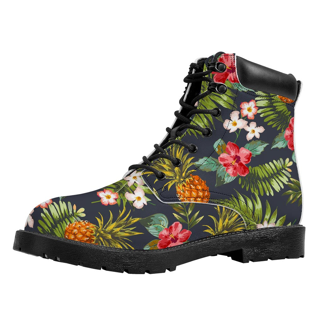 Tropical Hawaii Pineapple Pattern Print Work Boots