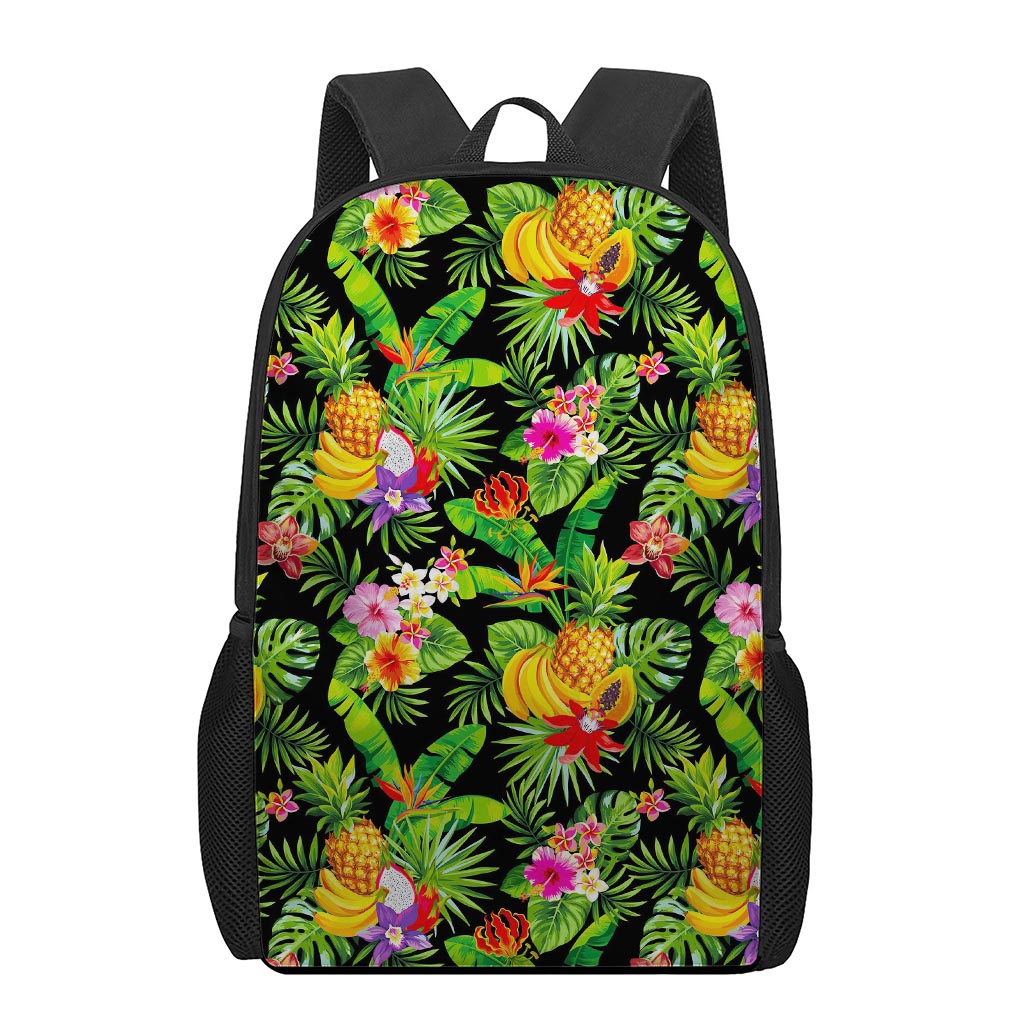 Tropical Hawaiian Fruits Pattern Print 17 Inch Backpack