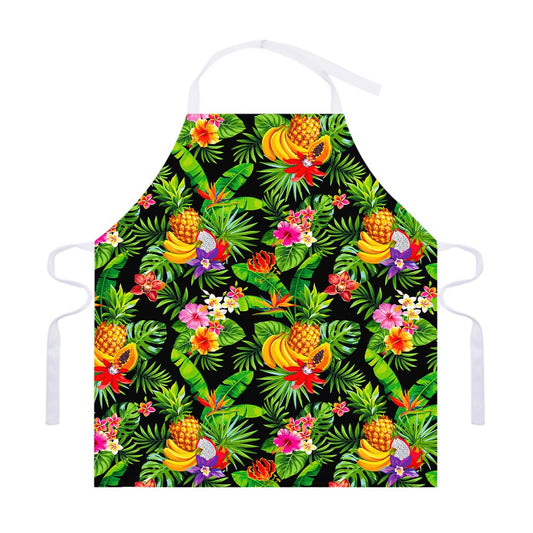 Tropical Hawaiian Fruits Pattern Print Adjustable Apron