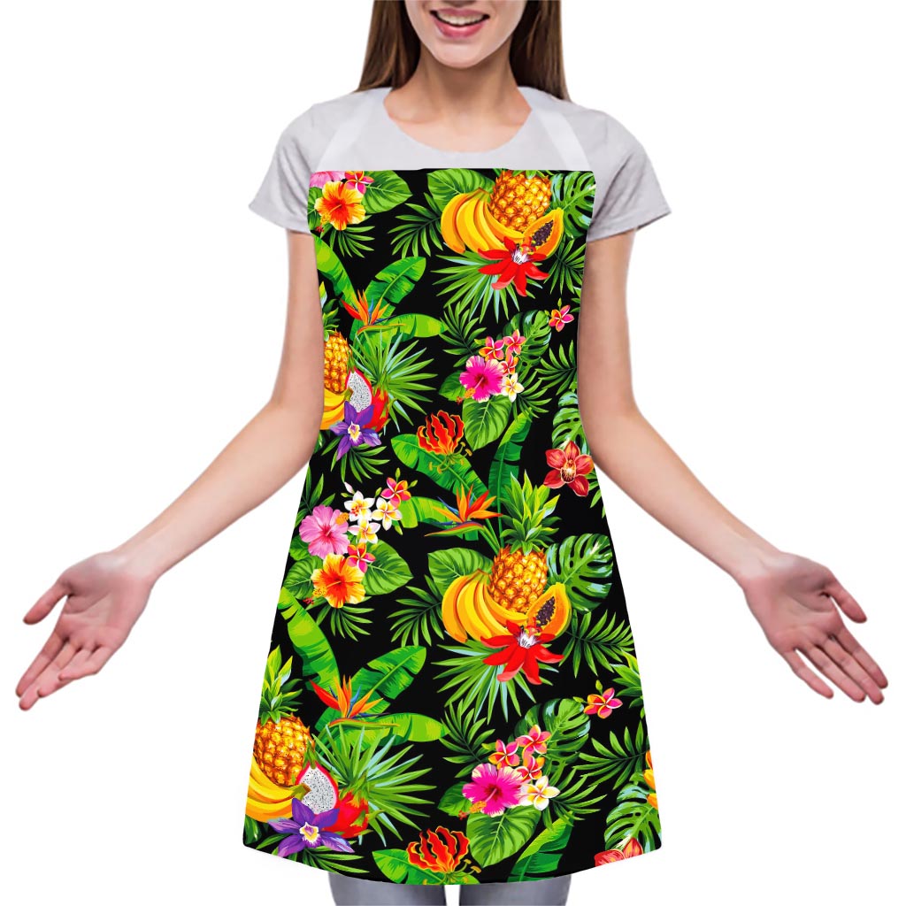 Tropical Hawaiian Fruits Pattern Print Adjustable Apron