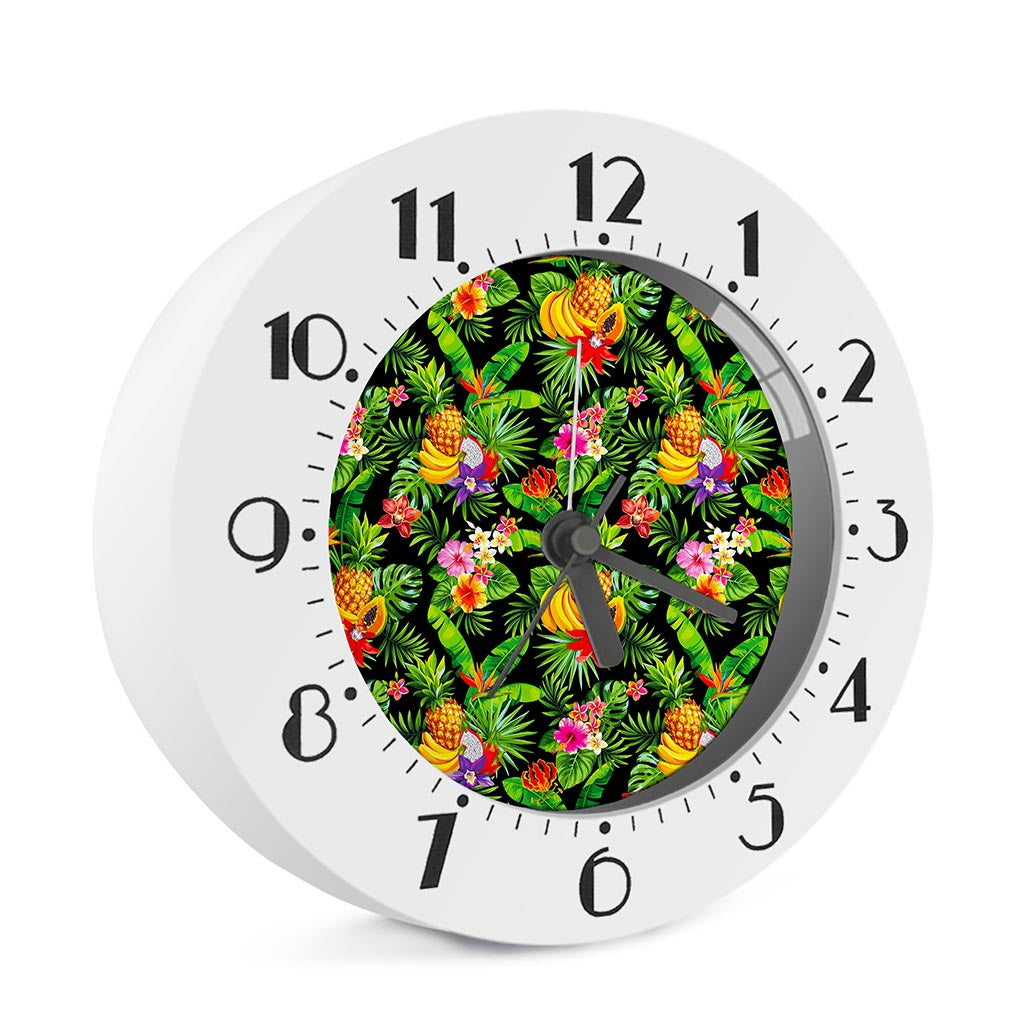 Tropical Hawaiian Fruits Pattern Print Alarm Clock